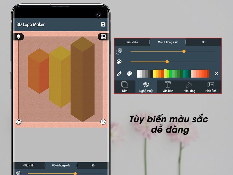 Tùy biến màu sắc dễ dàng