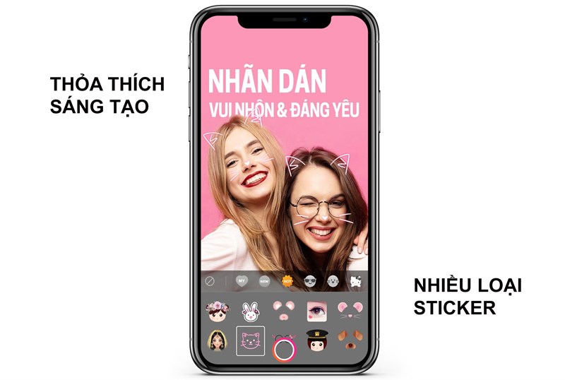 Nhiều sticker ảnh độc đáo, đa dạng