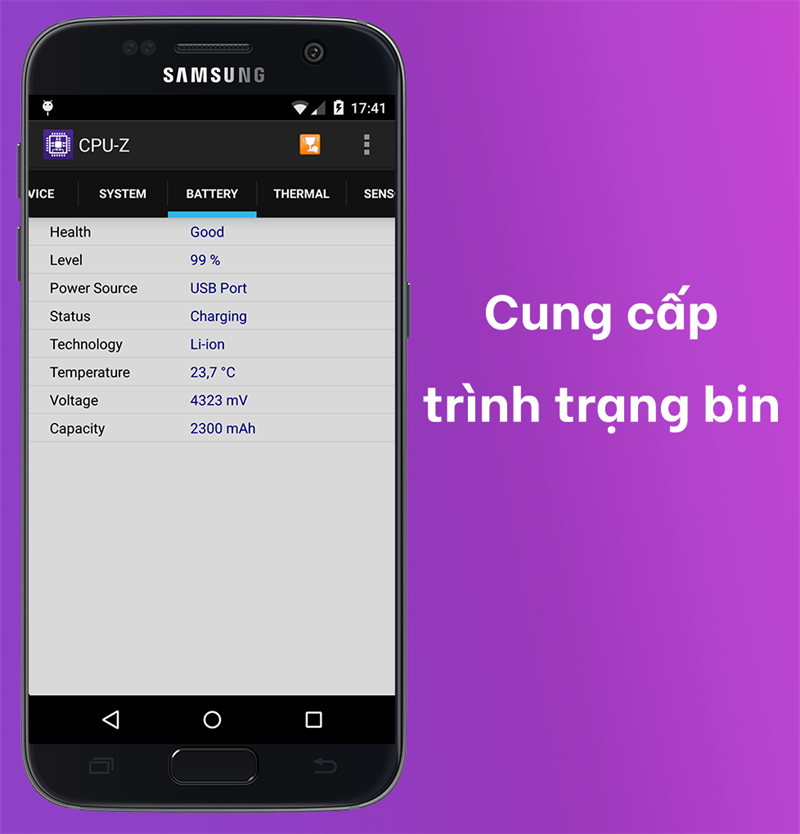 Cung cấp số liệu về bin của máy