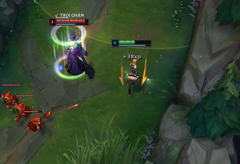  Dụ kẻ địch sử dụng chi&ecirc;u thức kh&ocirc;́ng ch&ecirc;́