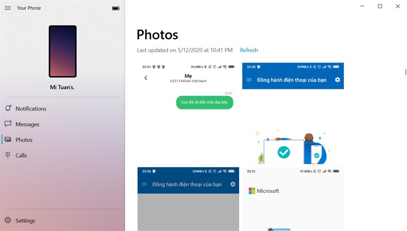 5. Truy cập ảnh gần đ&acirc;y tr&ecirc;n điện thoại của bạn