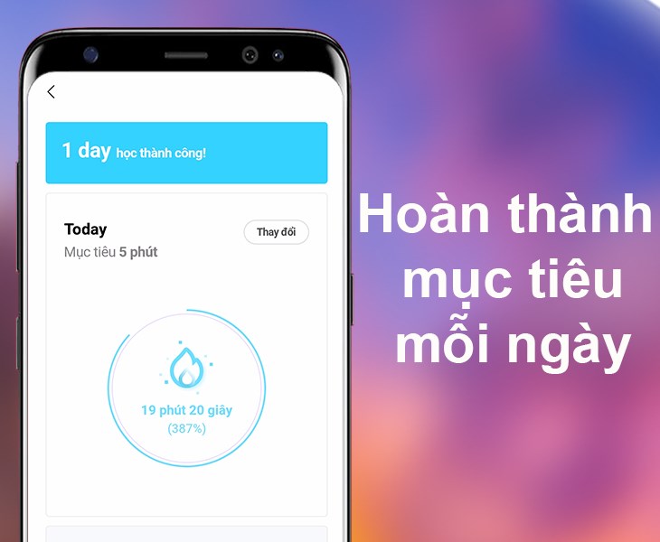 Hoàn thành mục tiêu học tập và giành phần thưởng mỗi ngày