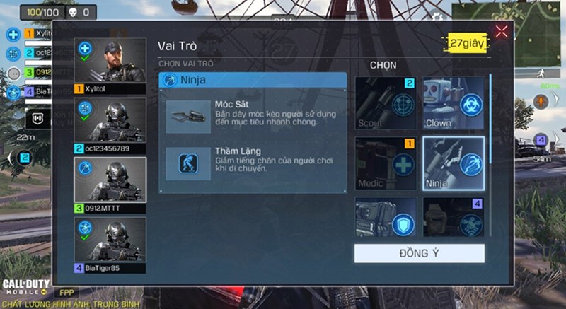 Vai tr&ograve; Ninja trong game CODM