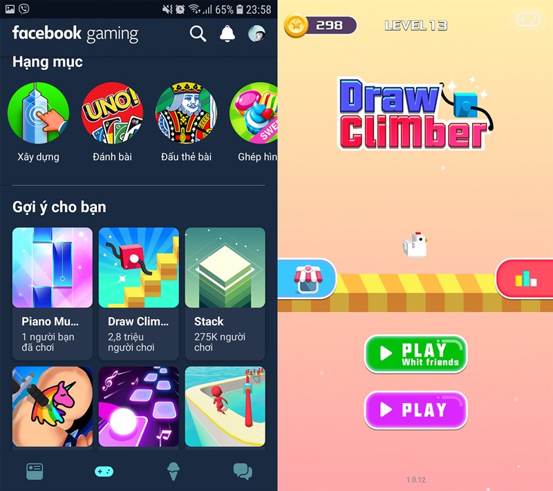 Sau khi thiết lập xong, c&aacute;c bạn đ&atilde; c&oacute; thể trải nghiệm Facebook Gaming