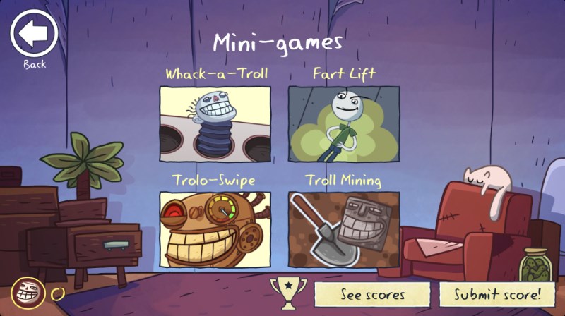 mini game troll face quest