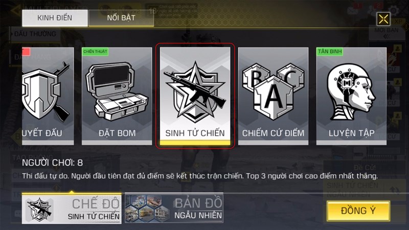 Giới thiệu về chế độ Sinh Tử chiến