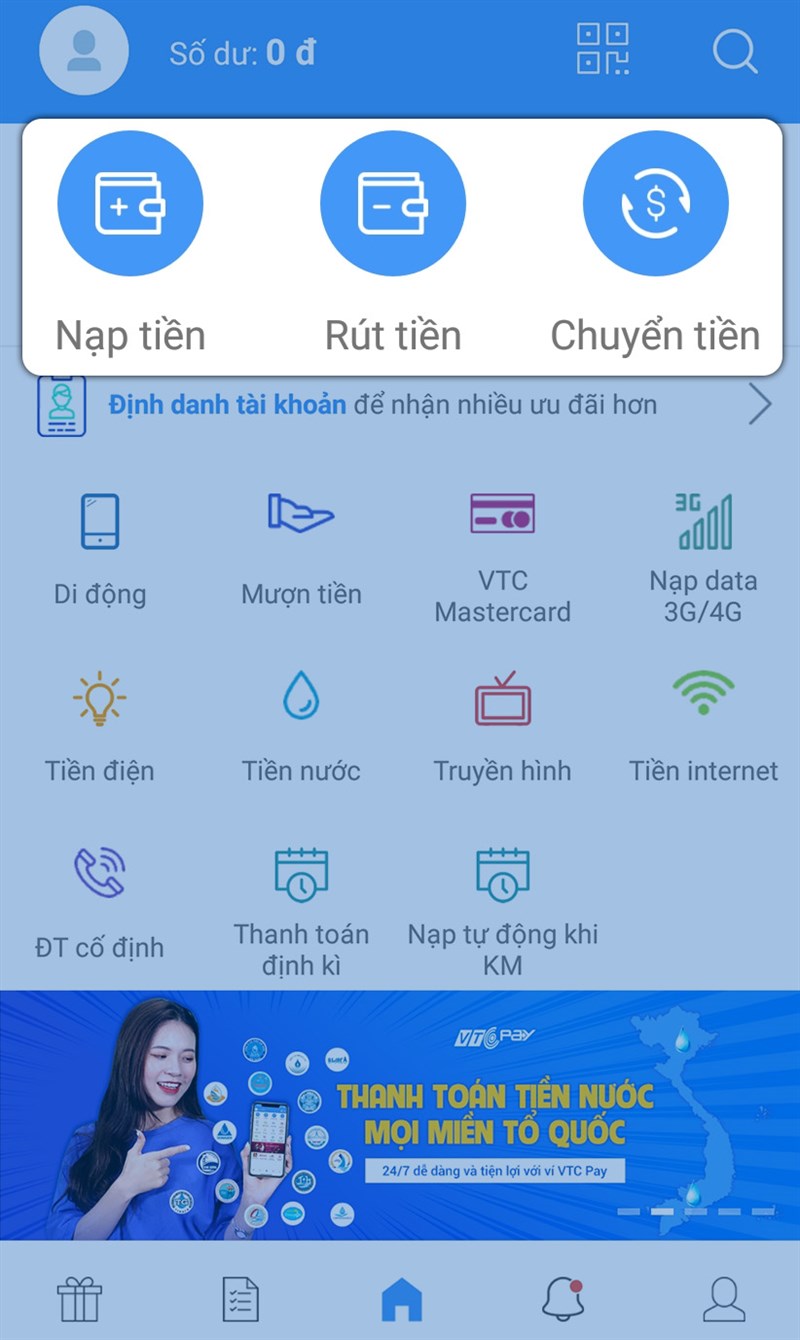 Chuyển tiền nhanh chóng với ví VTC Pay