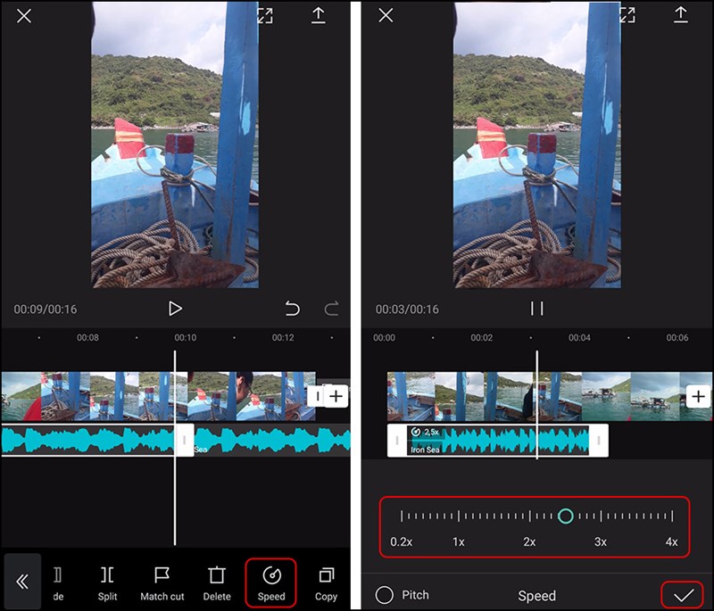 Điều chỉnh tốc độ của video