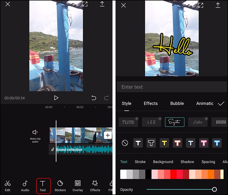 Ch&egrave;n văn bản v&agrave;o video