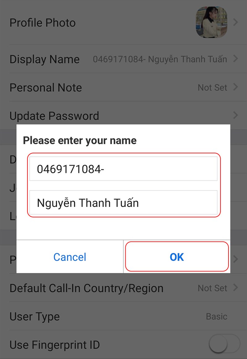 điền tên, mã số(nếu có)