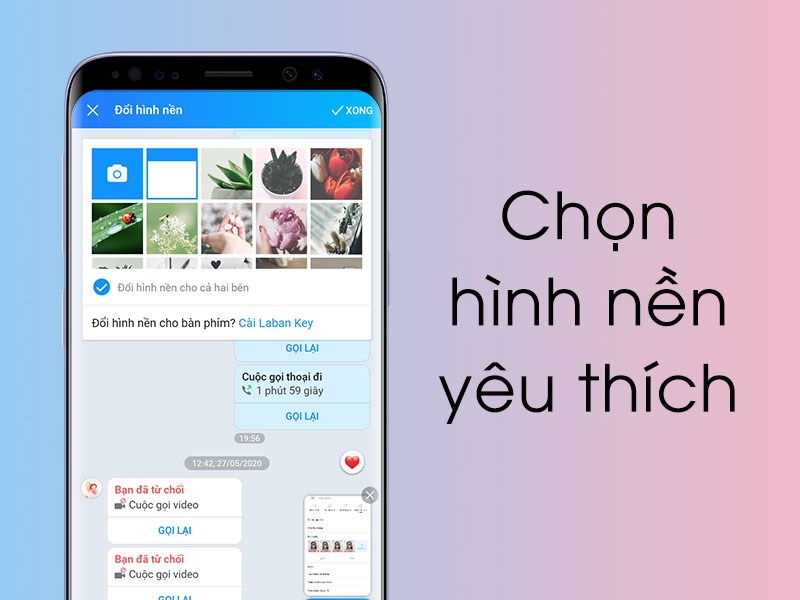 Chọn hình nền bạn muốn đổi