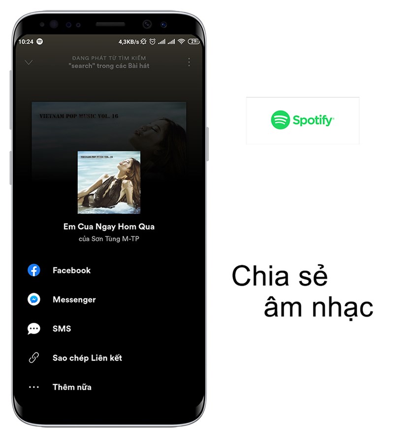 Chia sẻ bài hát yêu thích với bạn bè