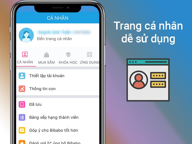 Trang cá nhân dễ sử dụng