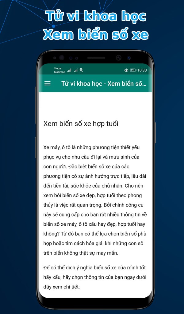 Tử vi khoa học- Xem biển số