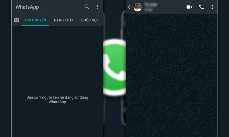 Giao diện Dark Mode tr&ecirc;n WhatsApp