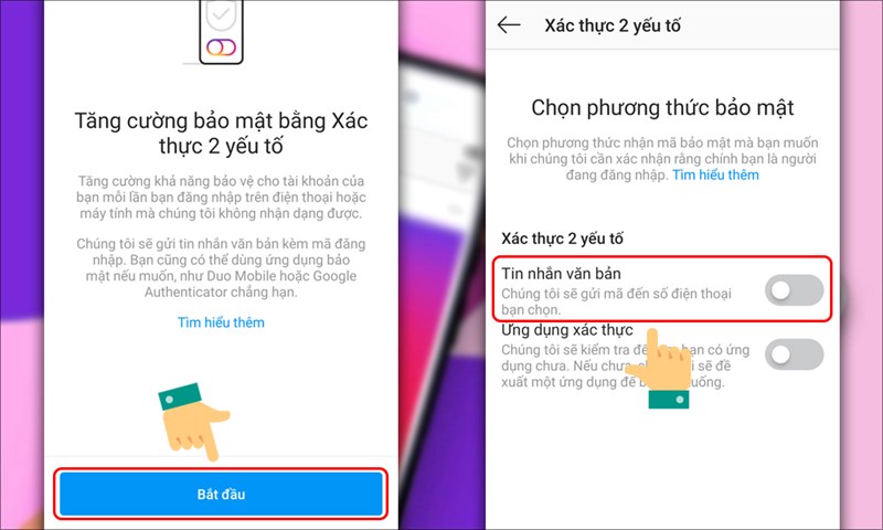 Xác thực 2 yếu tố với Tin nhắn văn bản