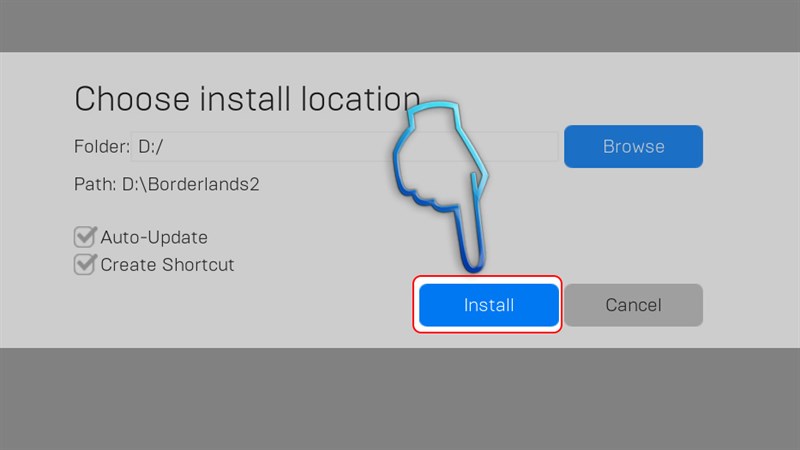 Nhấn Install và chờ game cài đặt xong. Bạn có thể kiểm tra tiến độ tải game