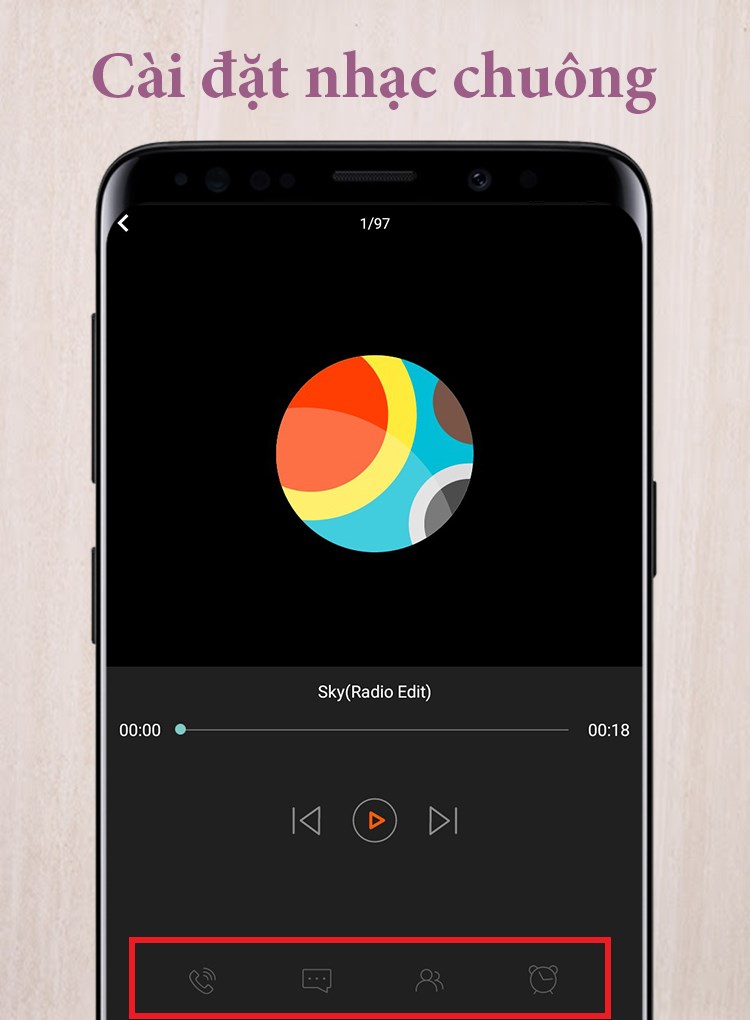 cài đặt bài nhạc làm chuông liên hệ, tin nhắn, báo thức