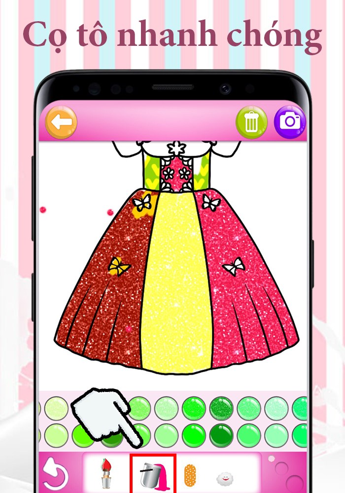 Cọ t&ocirc; m&agrave;u nhanh ch&oacute;ng