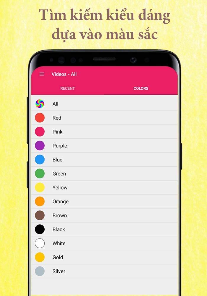 T&igrave;m kiếm, lọc kiểu m&oacute;ng tay theo m&agrave;u sắc