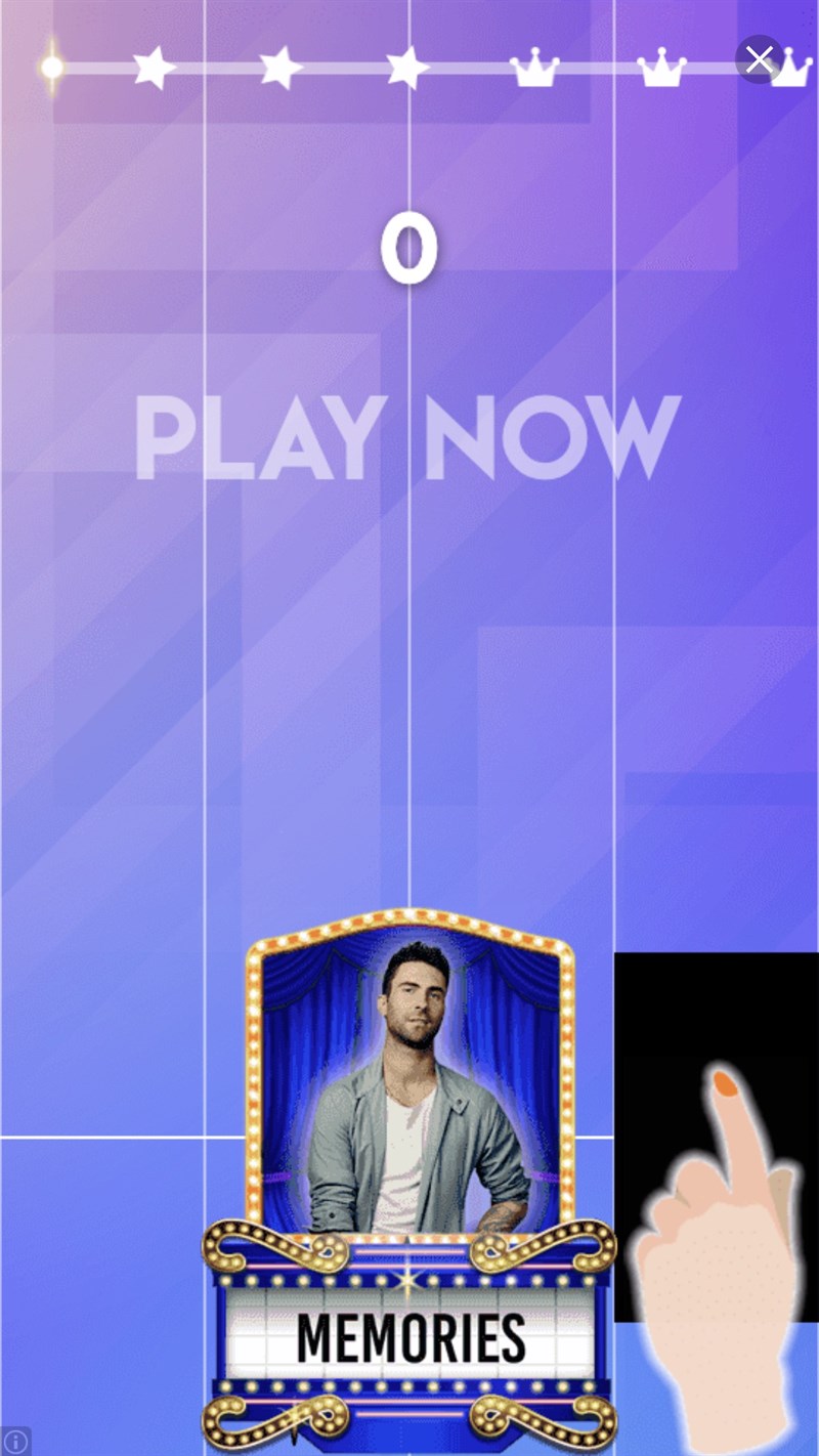 Chạm v&agrave; giữ v&agrave;o c&aacute;c &ocirc; m&agrave;u đen tr&ecirc;n m&agrave;n h&igrave;nh để đ&agrave;n theo b&agrave;i h&aacute;t&nbsp;