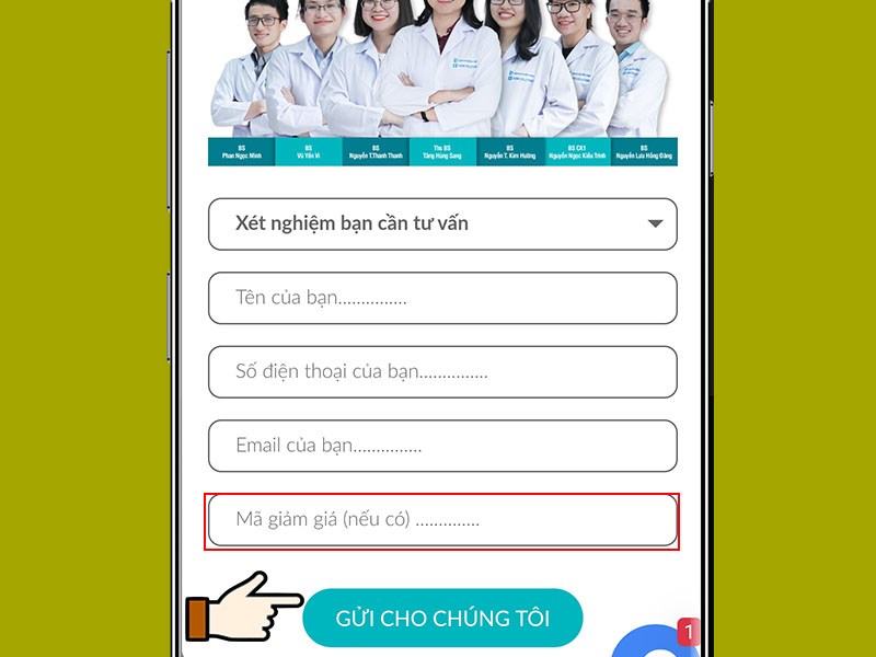 điền th&ocirc;ng tin c&aacute; nh&acirc;n theo y&ecirc;u cầu k&egrave;m m&atilde; ưu đ&atilde;i