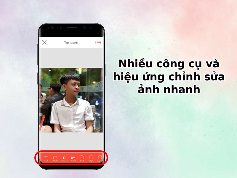 Nhiều công cụ và hiệu ứng chỉnh sửa ảnh nhanh