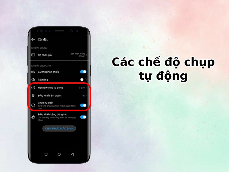 Các chế độ chụp tự động