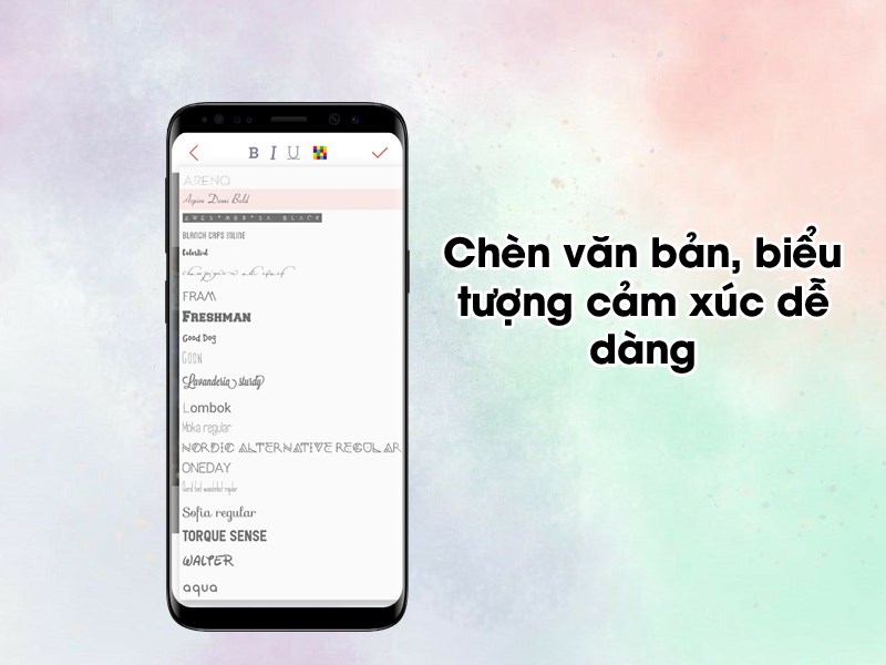  Chèn văn bản, biểu tượng cảm xúc dễ dàng