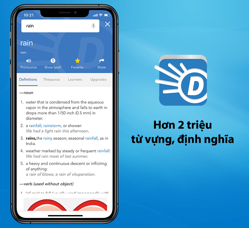 Kho từ vựng rộng lớn với hơn 2 triệu định nghĩa, cấu trúc ngữ pháp đi kèm