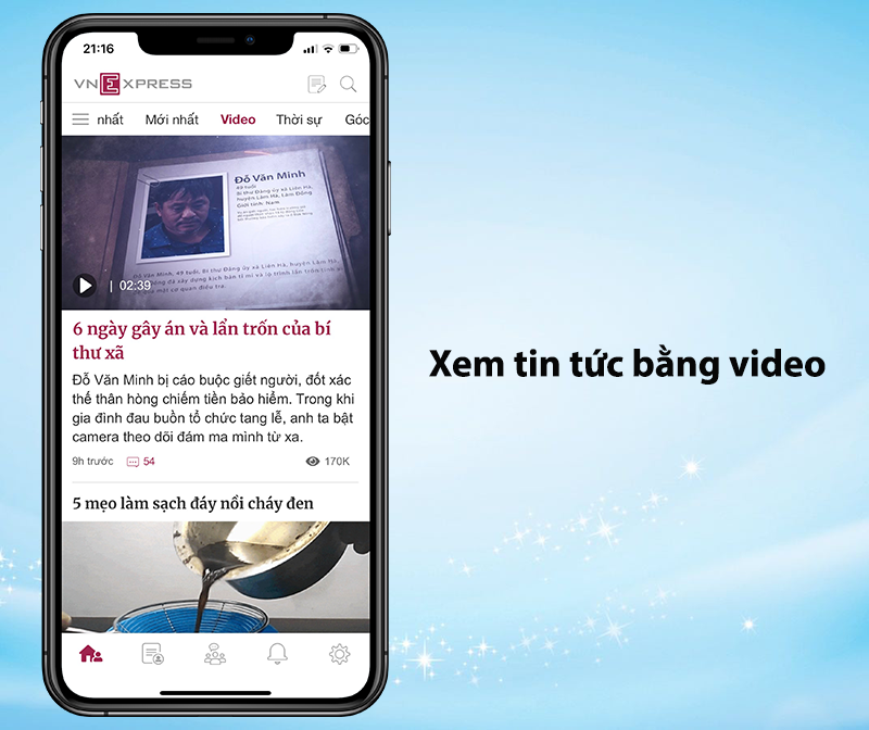 Tin video, cung cấp cho bạn các góc nhìn trực quan nhất về các chủ đề nóng hổi: Thời sự, nhịp sống, thể thao,...