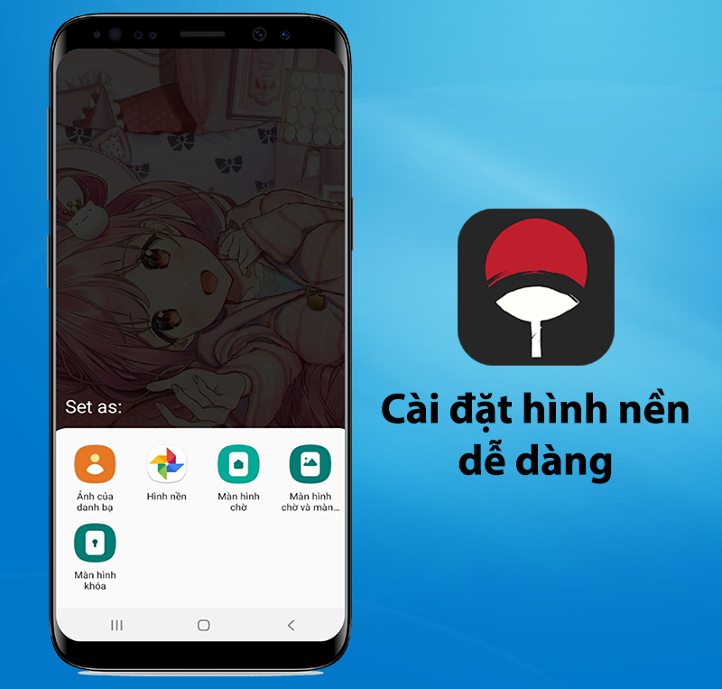 Dễ d&agrave;ng c&agrave;i đặt l&agrave;m h&igrave;nh nền, m&agrave;n h&igrave;nh kh&oacute;a, m&agrave;n h&igrave;nh chờ một c&aacute;ch nhanh ch&oacute;ng