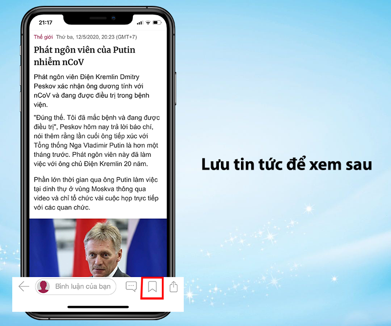nhấn giữ để lưu lại bài báo quan trọng