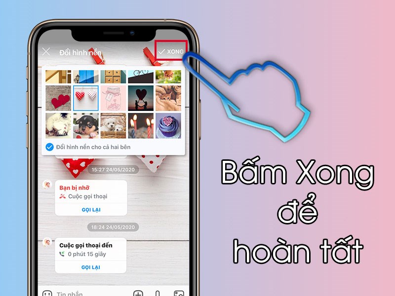 Chọn Xong để hoàn tất