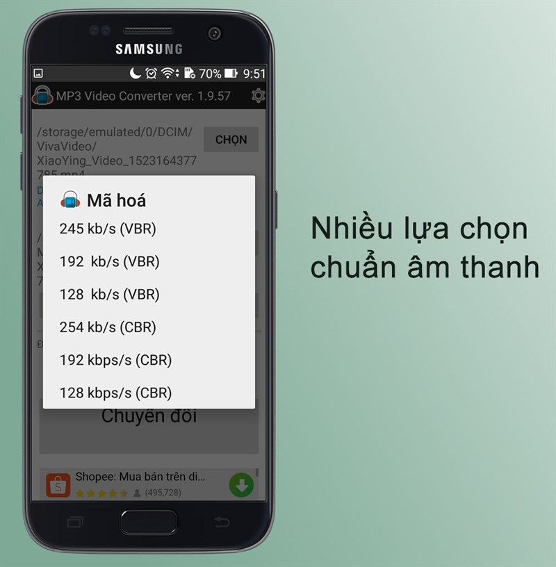 Các chuẩn chất lượng âm thanh trên ứng dụng MP3 Video Converter