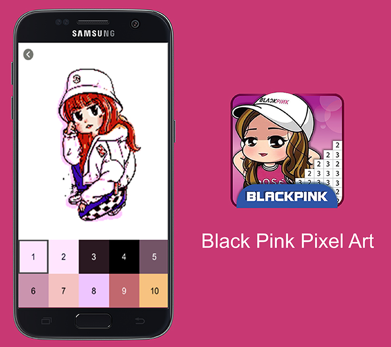 Ứng dụng Black Pink Pixel Art - Tô màu theo số cho Blackpink phiên bản Chibi | Link tải free, cách sử dụng
