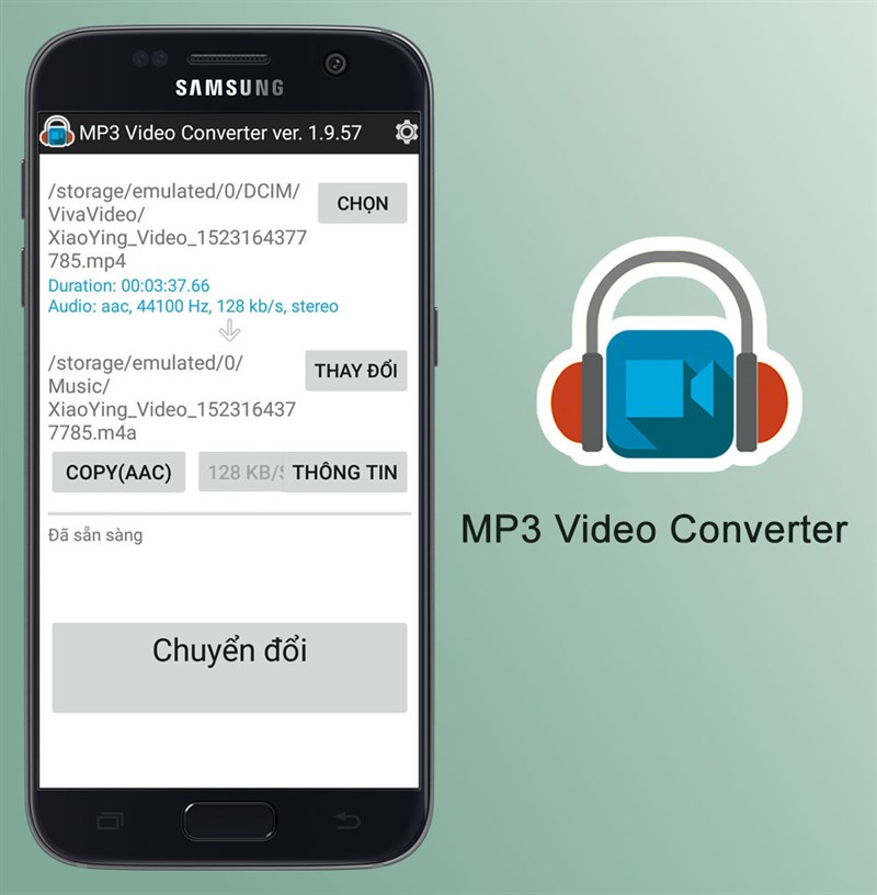 Giao diện ứng dụng MP3 Video Converter