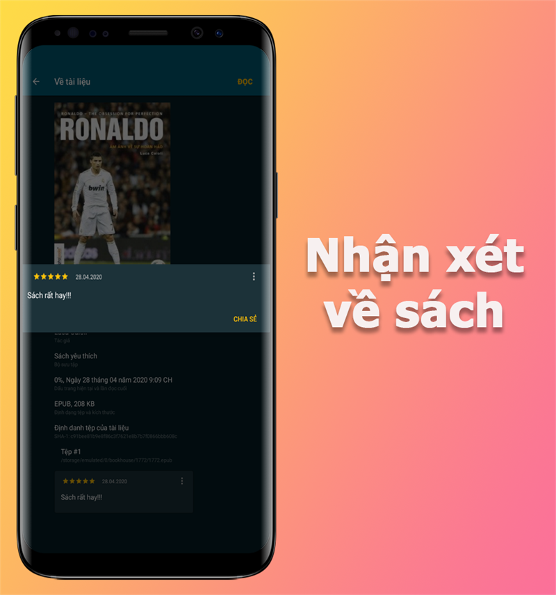  Nhận x&eacute;t s&aacute;ch v&agrave; chia sẻ dễ d&agrave;ng 
