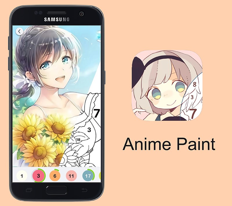 Ứng dụng Anime Paint - Tô màu cho nhân vật hoạt hình theo số