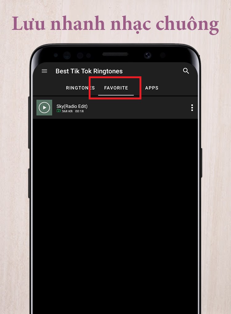 bạn có thể lưu nhanh nhạc chuông bạn thích