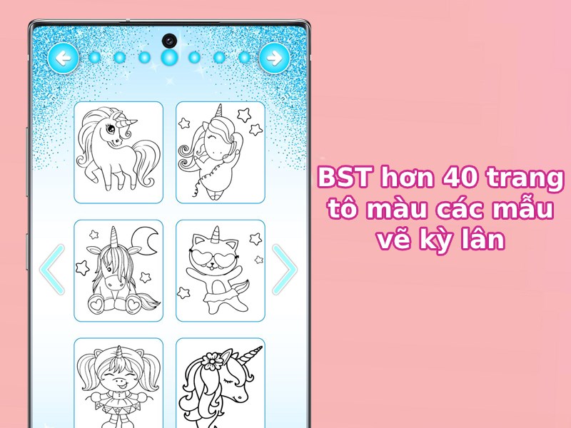 BST hơn 40 trang t&ocirc; m&agrave;u c&aacute;c mẫu vẽ kỳ l&acirc;n.