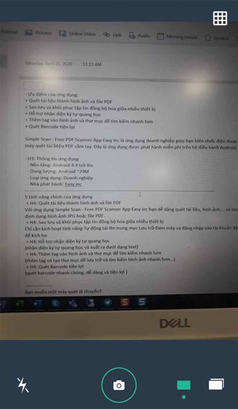 Quét tài liệu thành file PDF