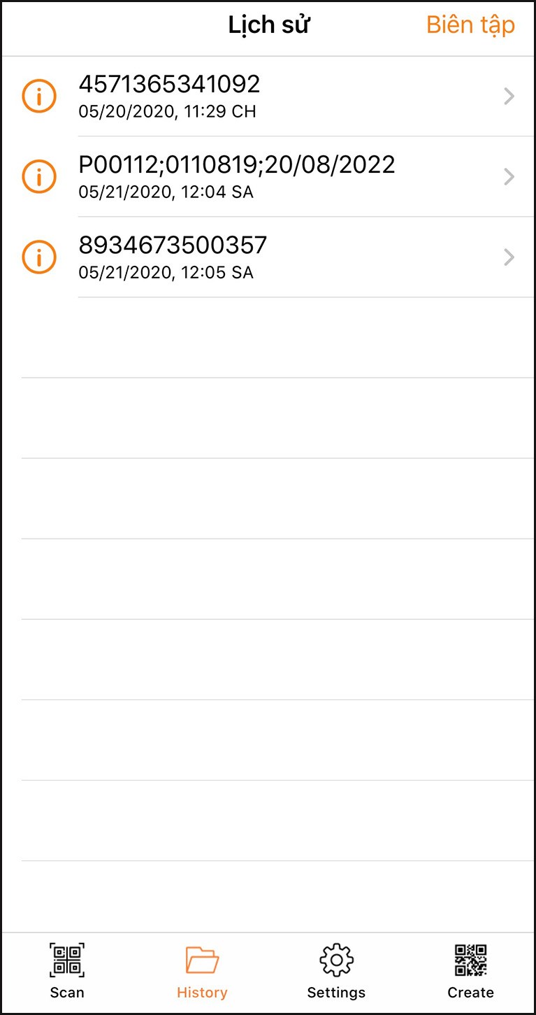 Xem lại lịch sử qu&eacute;t