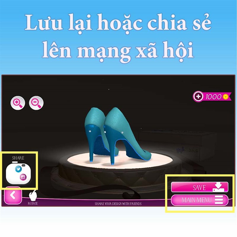  Chụp ảnh lại đ&ocirc;i gi&agrave;y bạn đ&atilde; thiết kế v&agrave; c&oacute; thể chia sẻ l&ecirc;n mạng x&atilde; hội