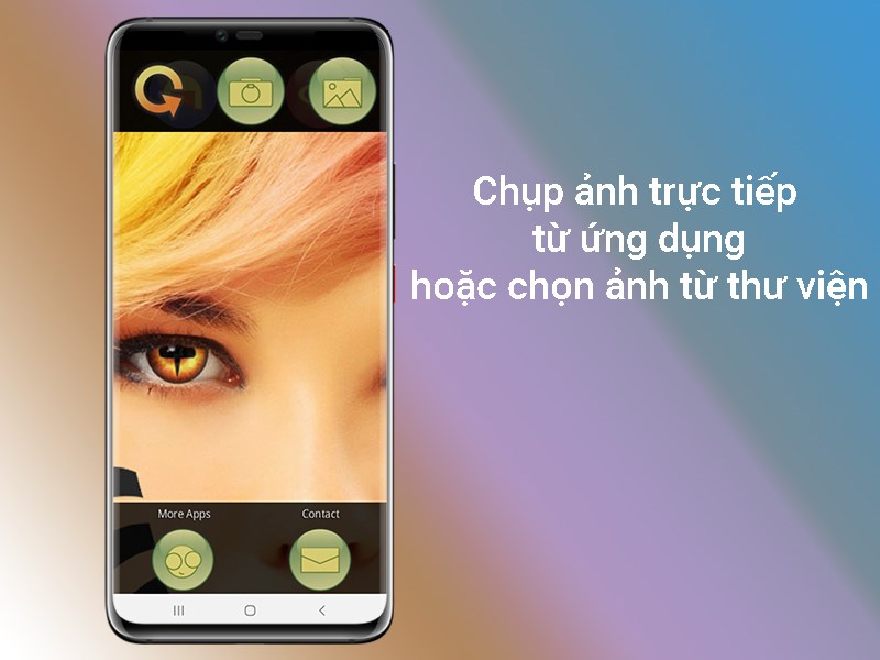 Có thể chụp ảnh trực tiếp từ ứng dụng hoặc chọn ảnh từ thư viện