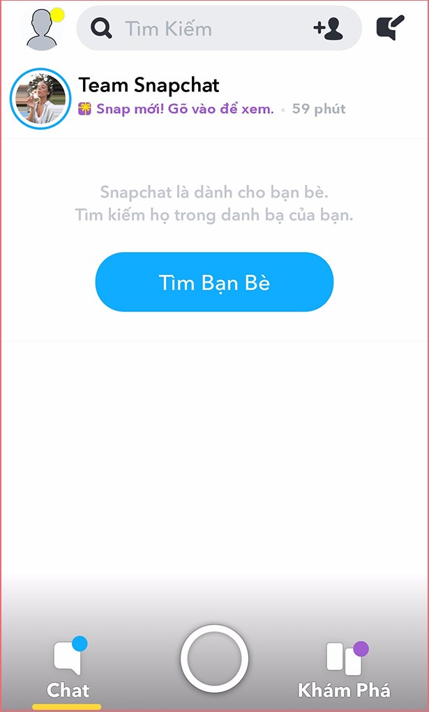 Tạo tài khoản Snapchat thành công