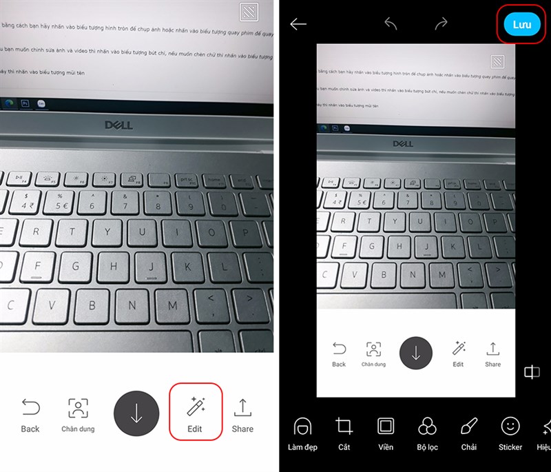nhấn v&agrave;o biểu tượng b&uacute;t ch&igrave; v&agrave; chỉnh sửa ảnh theo &yacute; muốn