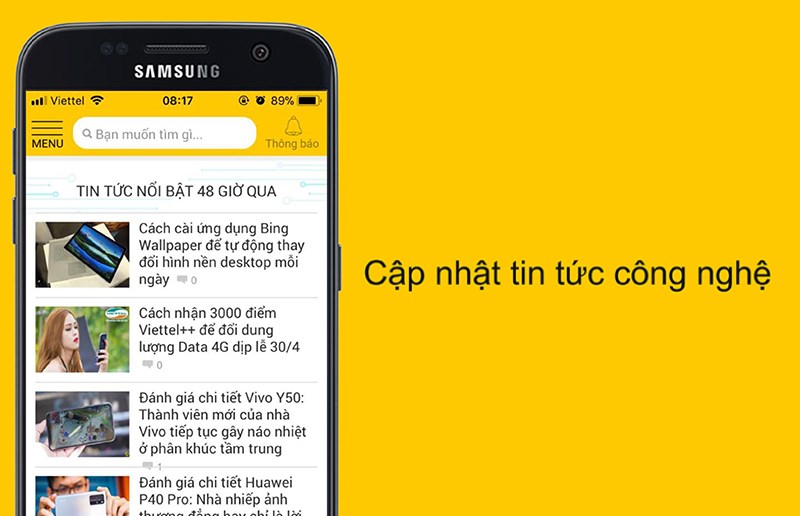 Cập nhập tin tức công nghệ thường xuyên