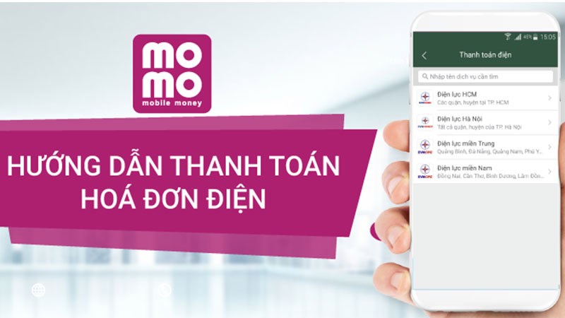 thanh to&aacute;n h&oacute;a đơn trực tuyến tr&ecirc;n MOMO