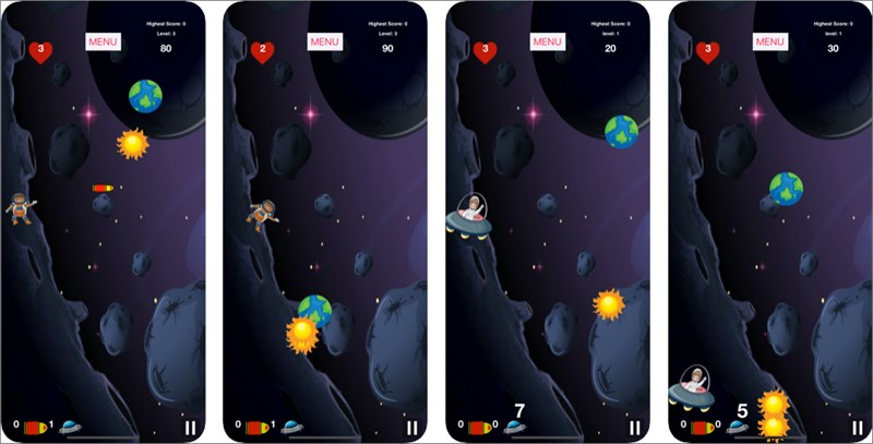 Tr&ograve; chơi Flying Astronaut Game